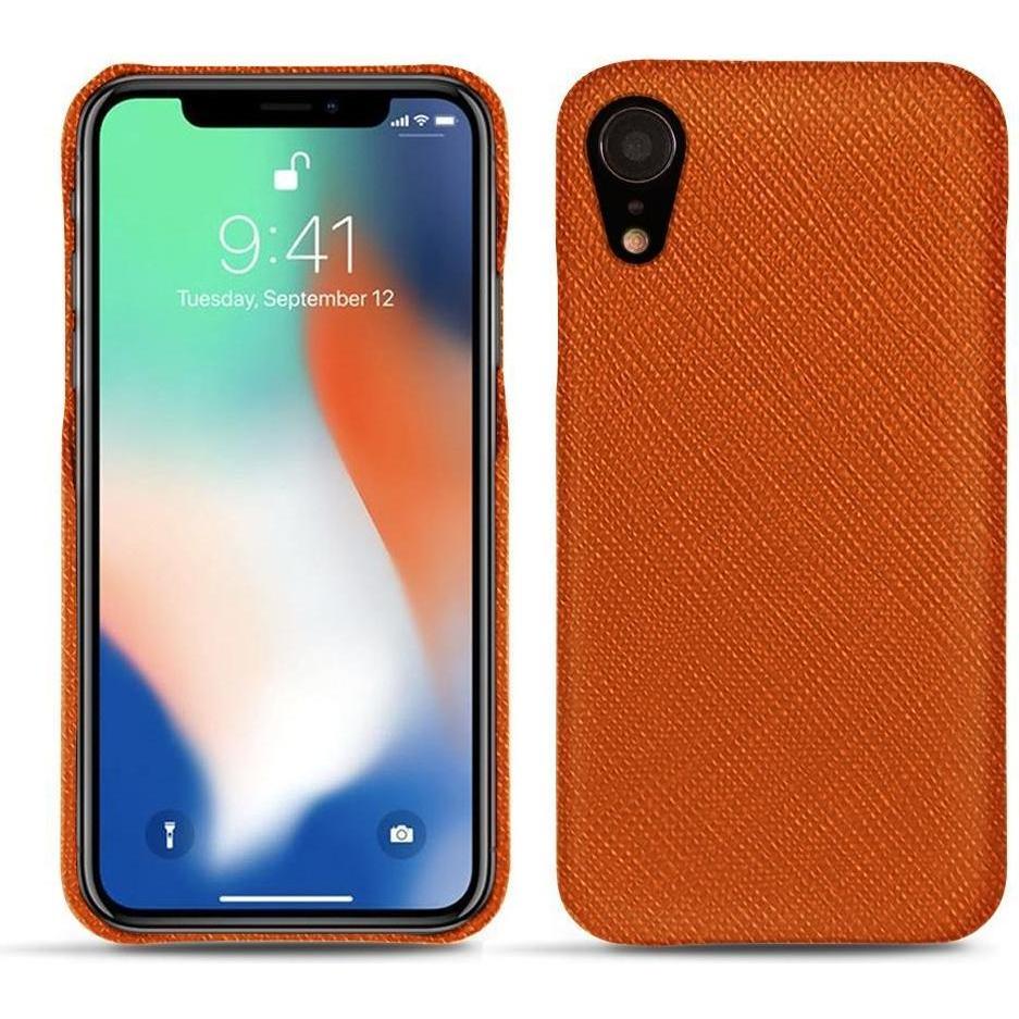 Noreve Lederschutzhülle (Apple iPhone XR), Smartphone Hülle, Orange