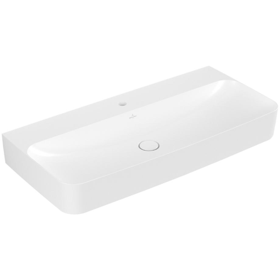 Villeroy & Boch, Waschbecken, V&B Waschtisch FINION m verd. ÜL ViFlow 1000x470mm Sto wh C+ (470 mm, 1000 mm)
