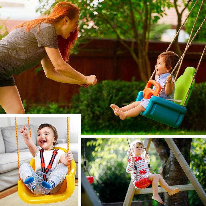 Actual product image Montafox Kinderschaukel mit Rückenlehne und Gurt