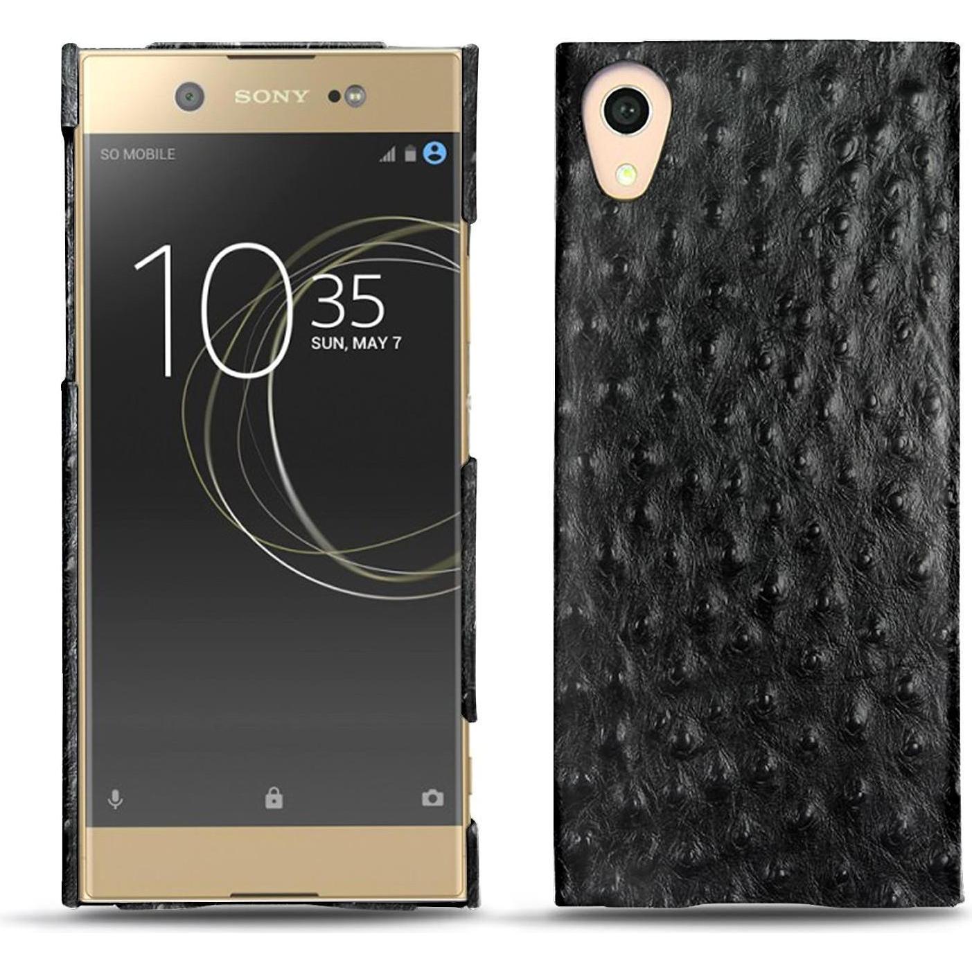 Noreve Lederschutzhülle (Sony Xperia XA1 Ultra), Smartphone Hülle, Schwarz
