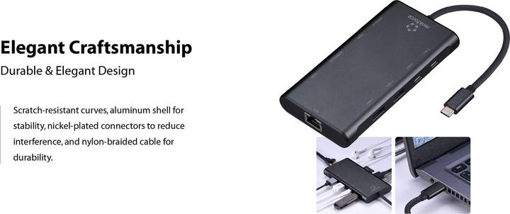 Produktbild Renkforce RF-USBHA-500 10 Port USB 3.2 Gen 2-Hub mit zusätzlichem USB-C®-Eingang (USB-C, 10 Ports)