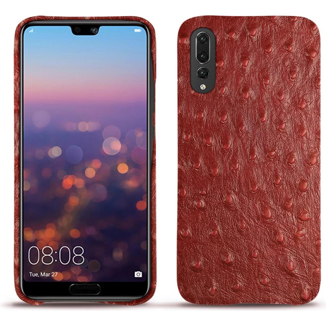 Noreve Lederschutzhülle (Huawei P20 Pro), Smartphone Hülle, Rot