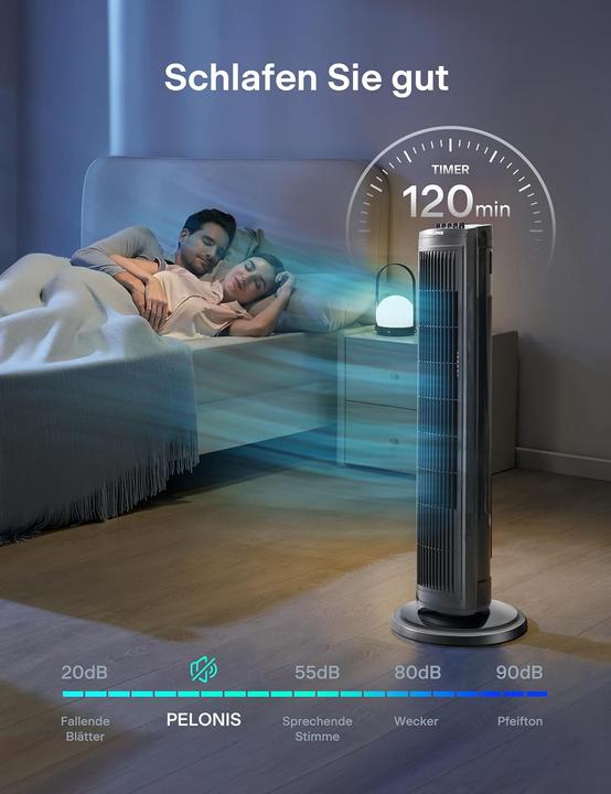 Produktbild Pelonis Oszillierender Turmventilator