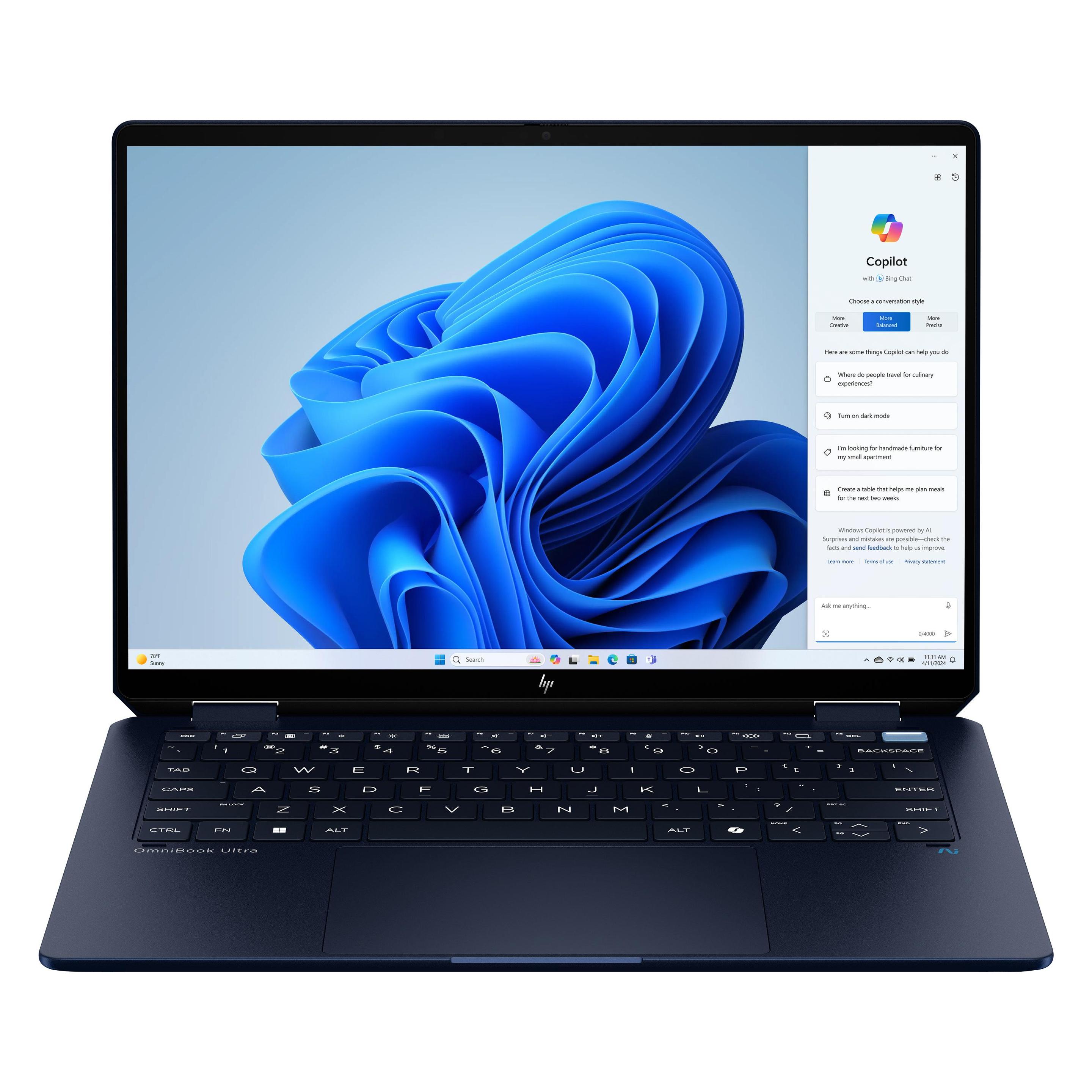 HP OmniBook Ultra Flip Laptop 14-fh0000no (14", 1000 GB, 32 GB, DE, Intel Core Ultra 7 265), Noteboo