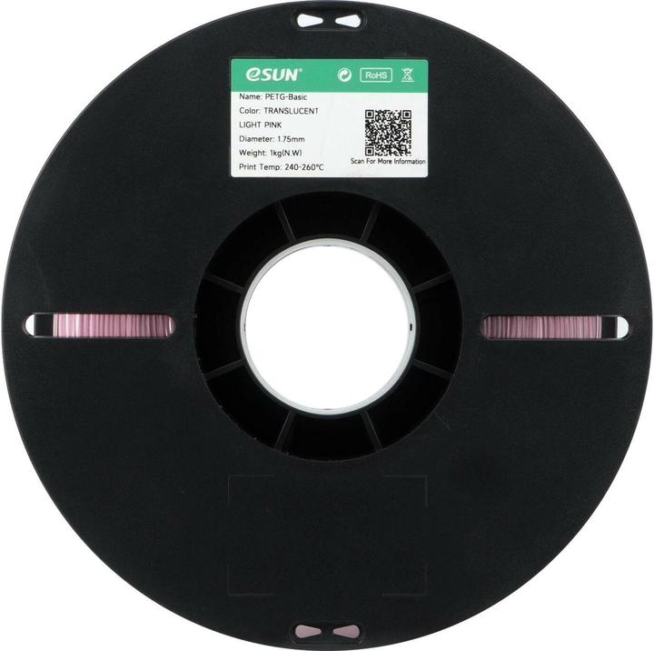Actual product image eSUN Filament PETG-Basic, Transluzent 1.75 mm 1 kg, Material (PETG, 1.75 mm, 1000 g)