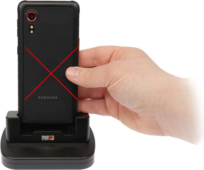 Produktbild Brodit 216368 Tisch-Ladestation 1-Fach Handy Ladegerät Samsung Galaxy Xcover 5 Schwarz
