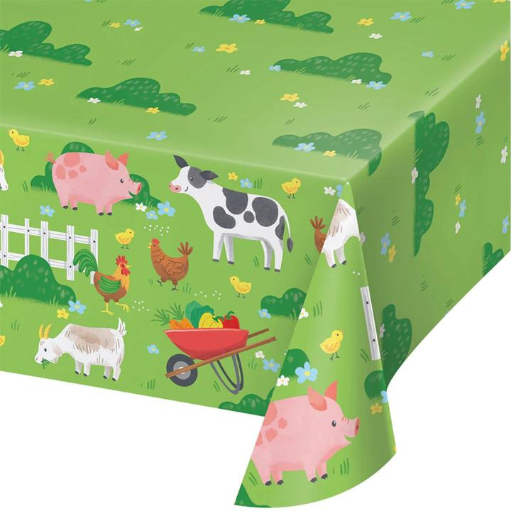Creative Party Nappe - Animaux de la ferme (137 x 259cm) (259 x 137 cm)