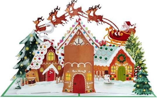 Actual product image MU Classic 3D pop-up Christmas card Saluts Series - Gingerbread house (1 pcs.)