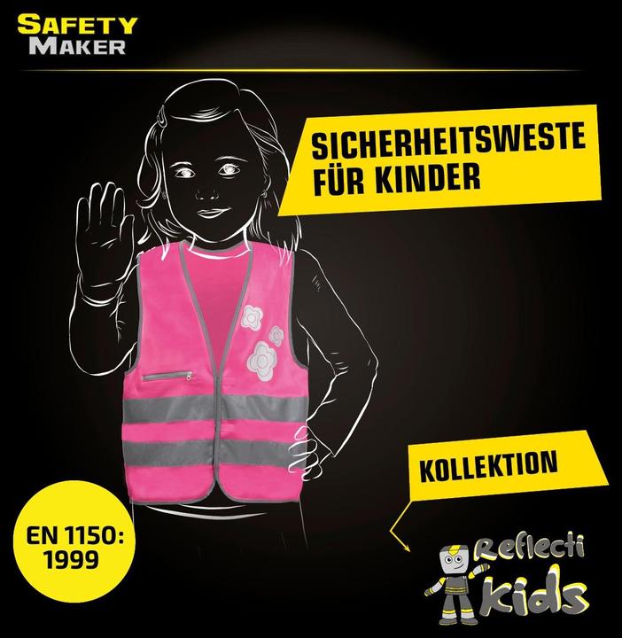 Produktbild SafetyMaker Sicherheitsweste Ballett Doll 3-6 Jahre EN1 pink (One Size)