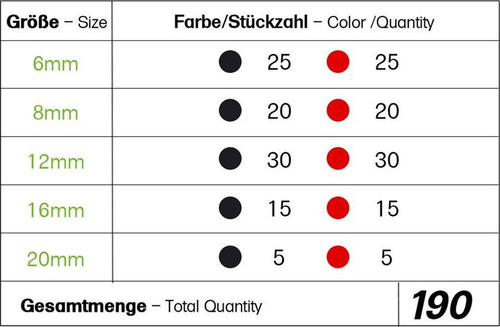 Immagine prodotto Offgridtec Schrumpfschlauch Sortiment Schwarz Rot 4:1 Ratio mit Kleber Doppelwandig 190 Stück 45mm Länge (190x)