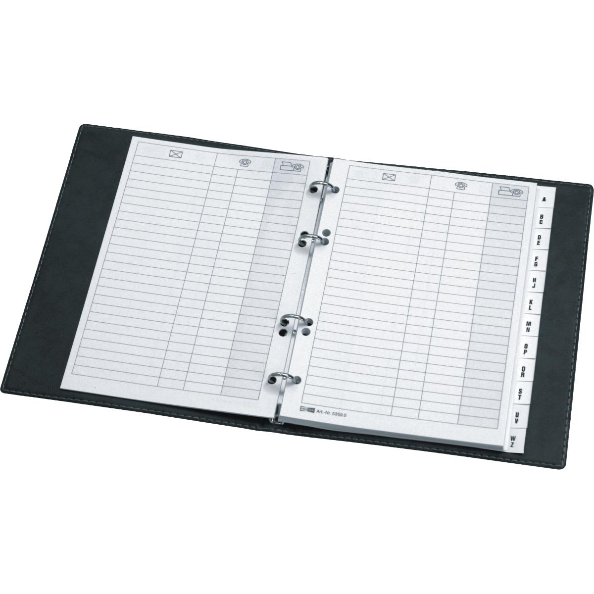 Thumbnail - Veloflex, Kalender, Adress-Ringbuch Exquisit schwarz (Harter Einband)