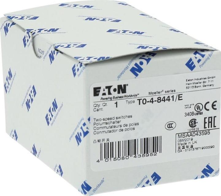 Image du produit Eaton Electric GmbH Commutateur de pôles T0-4-8441/E Dahlander
