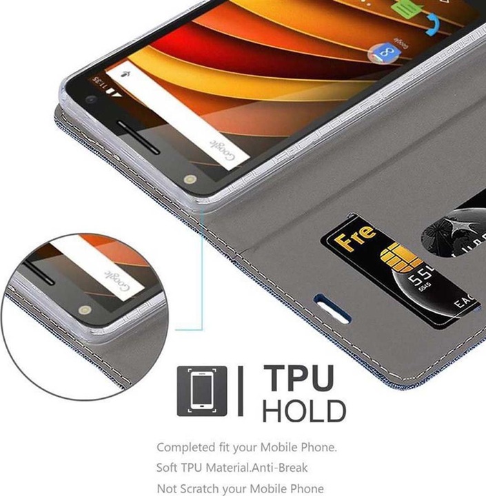 Actual product image Cadorabo Book Jeans Optics Cover (Motorola Moto X3)