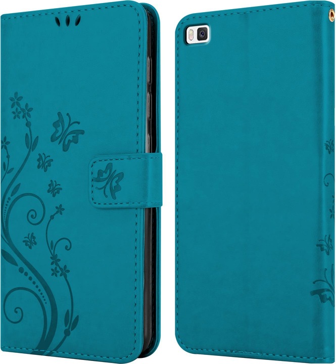 Actual product image Cadorabo Flower Book Cover (Huawei P8)