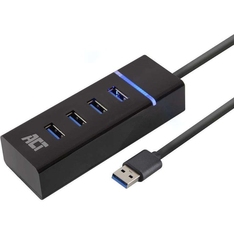 ACT AC6300 (USB-C, 4 Ports), Dockingstation + USB Hub, Schwarz
