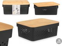 Produktbild Kinvara Mehrzweckbox perforierter Bambusdeckel schwarz mdn (26.20 cm)