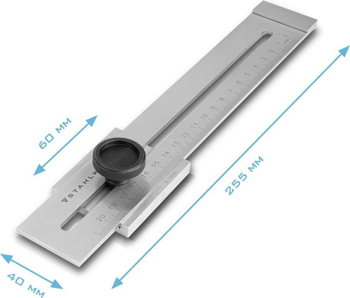 Actual product image Stahlwerk Coating gauge with 200 mm measuring range and 0.1 mm vernier made of stainless steel (20 cm)