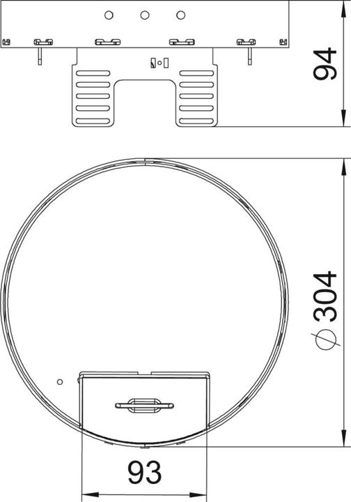 Actual product image OBO Bettermann Round cassette with cord outlet Ř 7409304