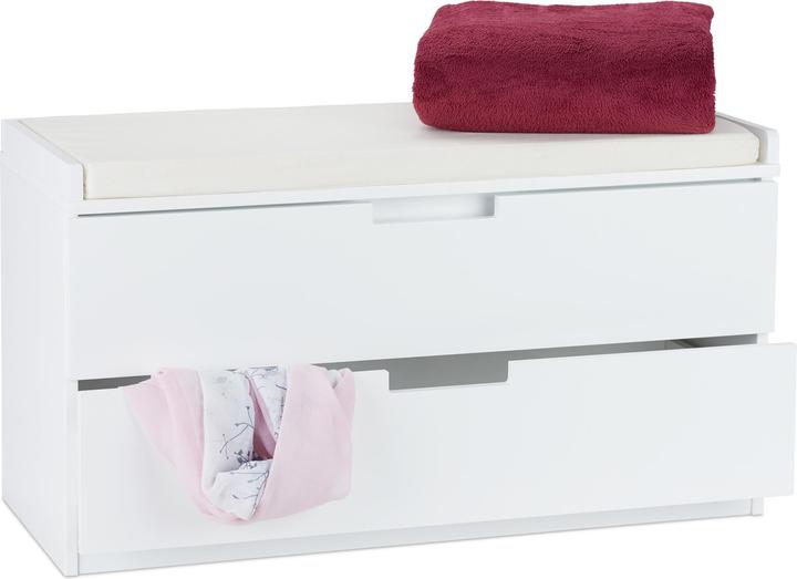 Actual product image Relaxdays Hallway Bench, 2 Drawers (87 cm)