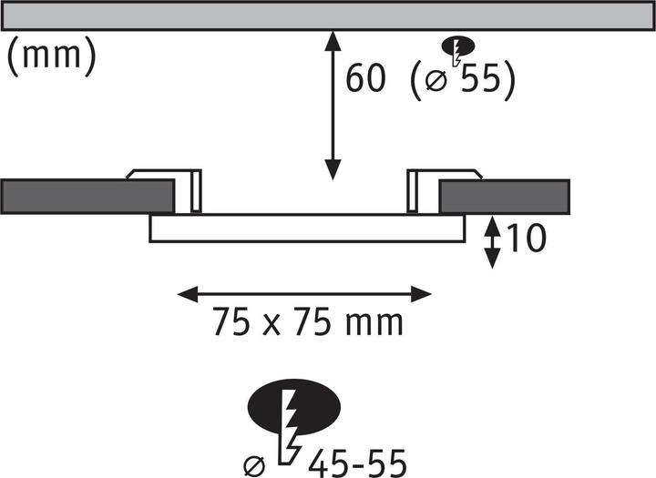 Produktbild Paulmann Einbaupanel Veluna VariFit (500 lm)