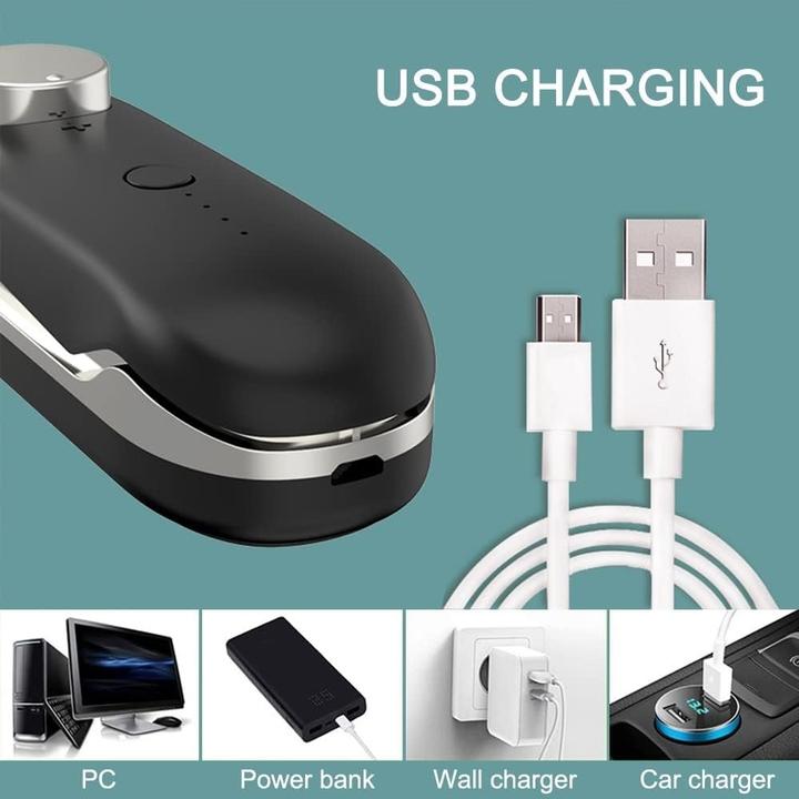 Actual product image Dongker Mini Bag Sealer mit Cutter und USB-Aufladung