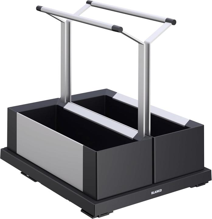 Produktbild Blanco Storage Caddy 40 | Kunststoff, Aluminium schwarzgrau | Komfortabler Zugriff dank des Griffs u