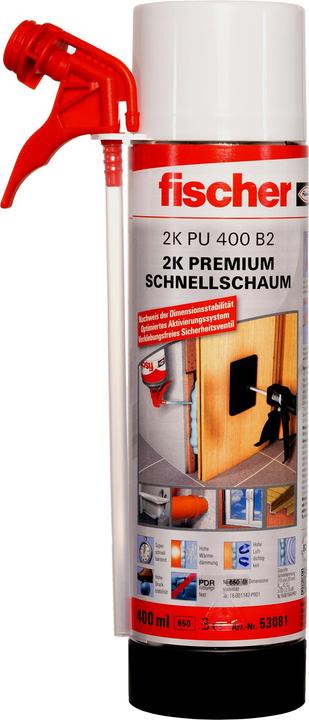 Fischer Schiuma Fisc Premium a montaggio rapido PU400 053081 (400 ml)