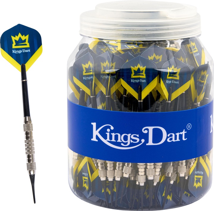 Kings Dart 100 Stück Softdartpfeile, 18 g inkl. Dose (18 g)
