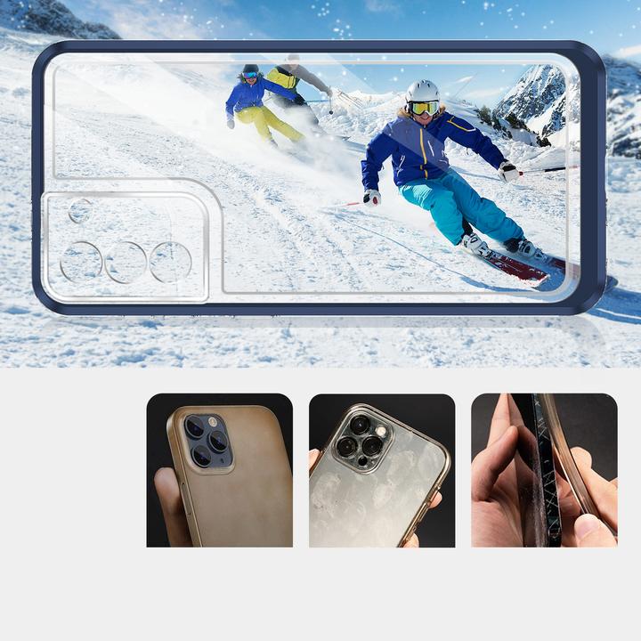 Produktbild Hurtel Klare 3in1 Hülle für Samsung Galaxy S23+ Silikonhülle mit Rahmen blau (Samsung Galaxy S23+)