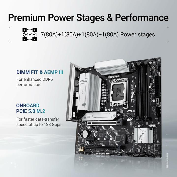 Image du produit ASUS PRIME B860M-A-CSM (LGA 1851, Intel B860, mATX)
