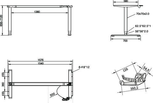 Produktbild OK-Line Gasdruckfeder Schreibtisch-System SPRING 100