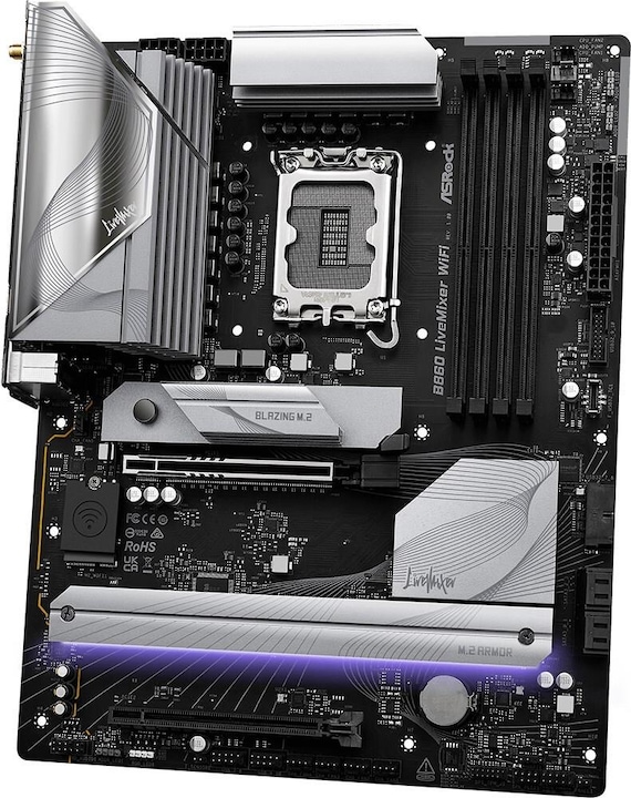 Actual product image AsRock B860 LiveMixer WiFi DDR5 Intel S retail (LGA 1851, Intel B860, ATX)