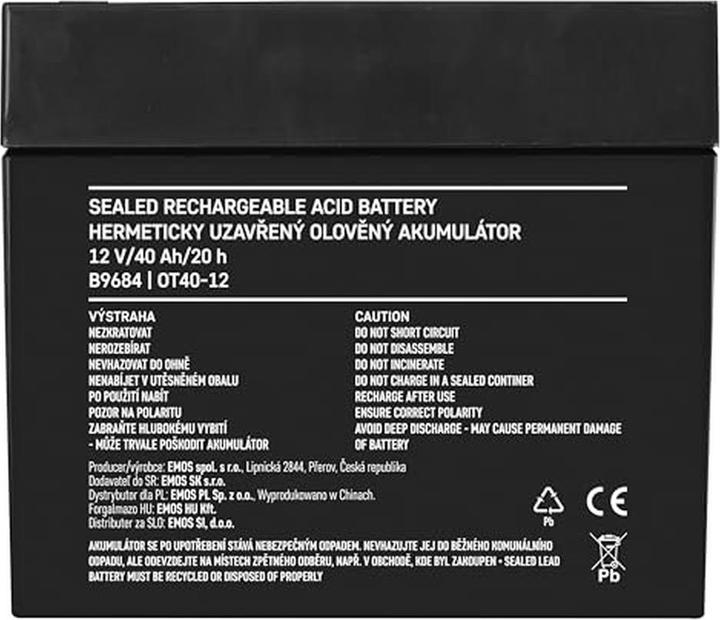 Produktbild Emos Wartungsfreier Blei-Akku 12 V/40 Ah M6