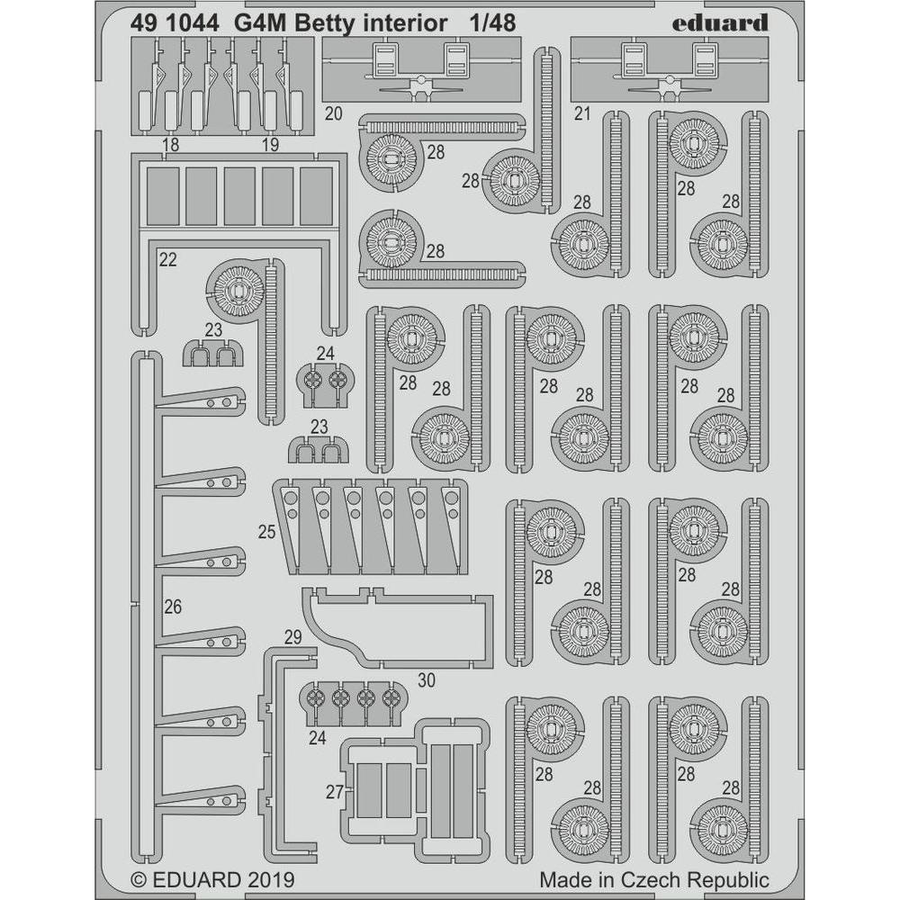 Eduard G4M Betty interior for Tamiya