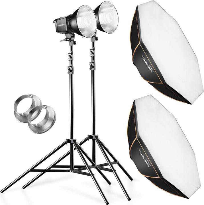 Produktbild Walimex pro Pro 2er Set Daylight 250S Inkl. Octagon und Stativ (Studioleuchte)