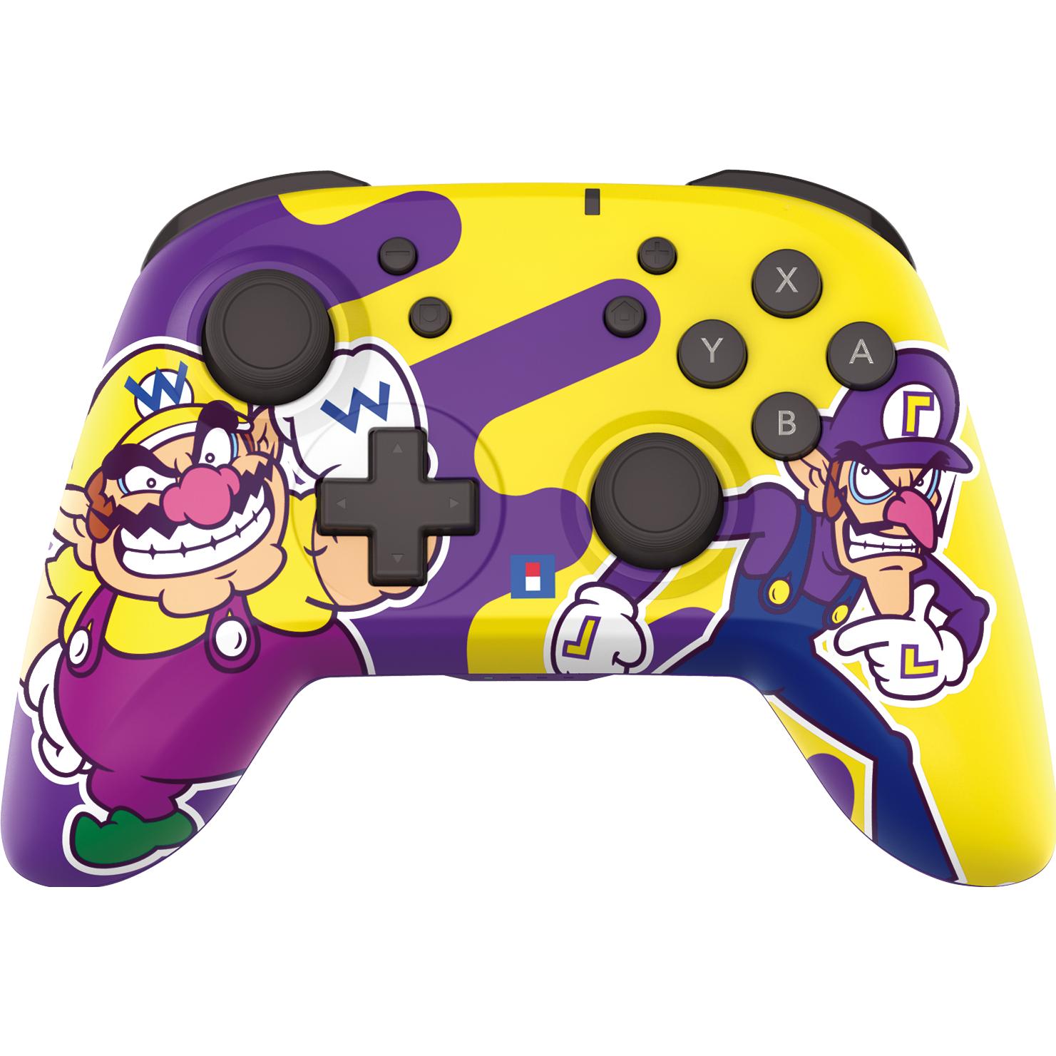 HORI Wireless Horipad Controller - Wario + Waluigi (Switch, Switch Lite, Switch 2, Switch OLED) (NSW-528U)