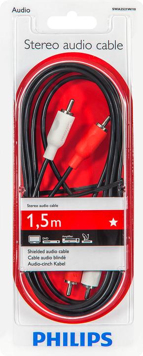 Actual product image Philips Câble audio stéréo SWA2521W/10 (0.24 m, Cinch)