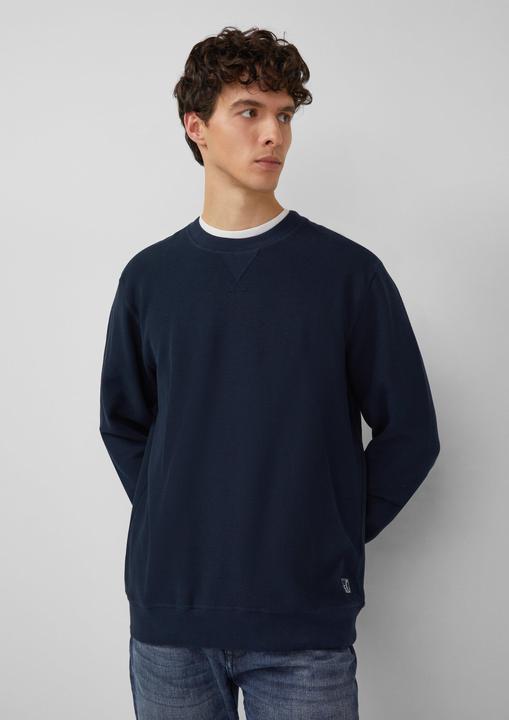 Produktbild s.Oliver Sweatshirt Strukturiertes Sweatshirt mit Rippbündchen (L)