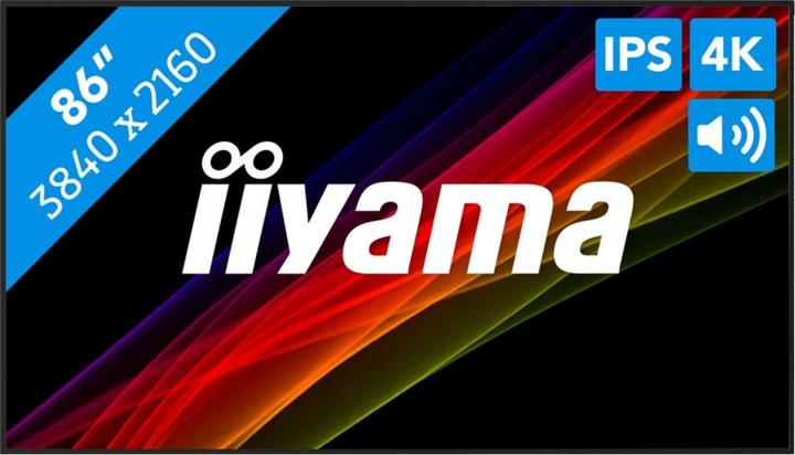 Image du produit iiyama 86" 3840x2160, UHD IPS panel, Haze 25% (3840 x 2160 pixels, 85.60")