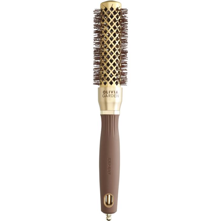 Thumbnail - Olivia Garden, Haarbürste + Kamm, Expert Blowout Shine Wavy Bristles Gold & Brown 25 mm