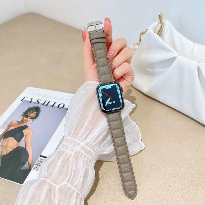 Actual product image MU Classic Genuine Series genuine leather strap (38 mm, 40 mm, 41 mm, 42 mm, Genuine leather)