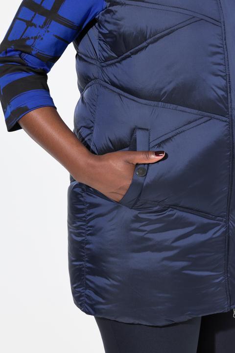 Produktbild Ulla Popken Steppweste, wasserabweisend, Stehkragen, 2-Wege-Zipper (50, 52)