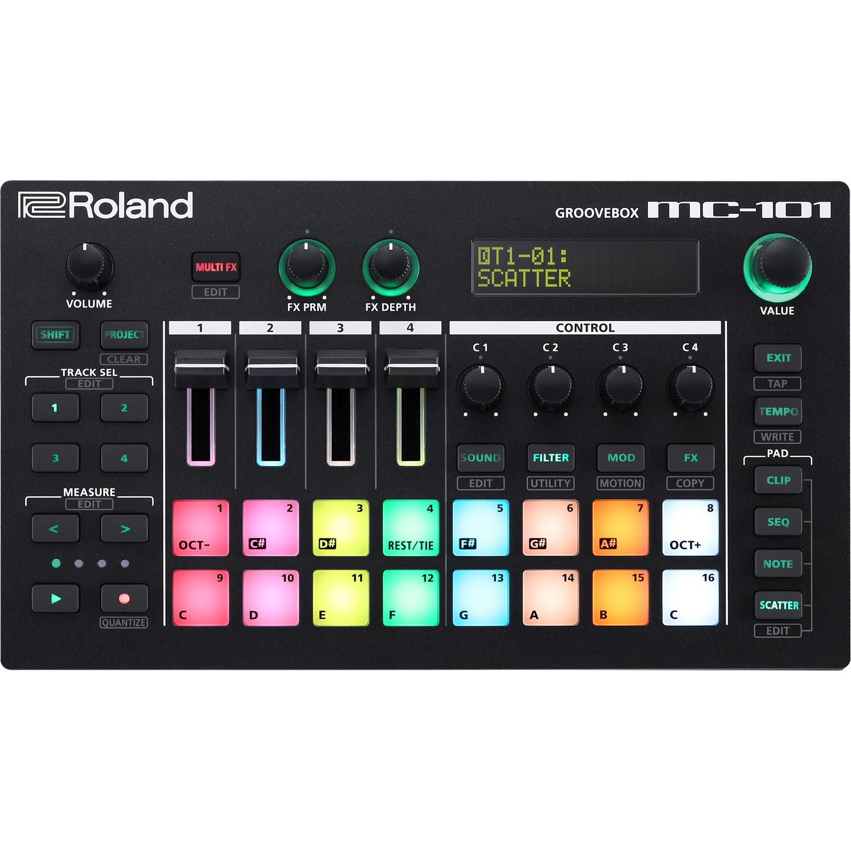 Roland MC-101 (Controller), MIDI Controller, Schwarz