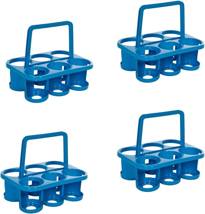 Immagine prodotto Novaliv 4X Flaschenträger für 24 Flaschen - Stabiler Halt - Getränkekorb Kunststoff, Stapelbar, 32x2