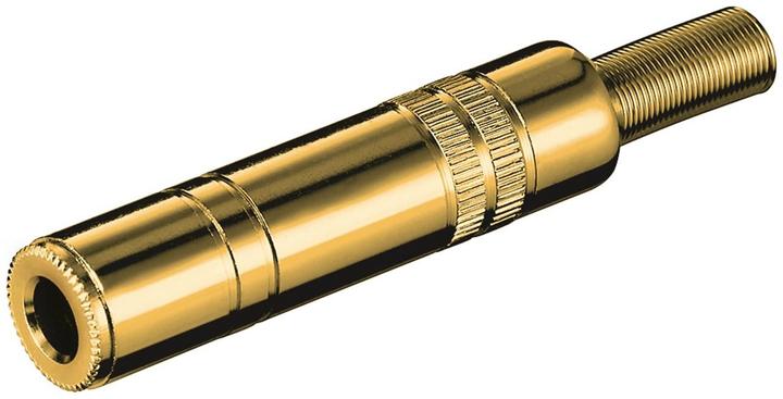 Goobay Klinkenkupplung - 6,35 mm - stereo, Klinke6,35mmBuchse(3-Pin,stereo)- VPE: 10