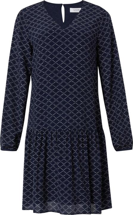 Image du produit Comma Robe imprimée à manches élastiques, encolure découpée avec bouton (40)