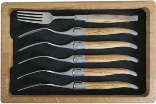 Laguiole en Aubrac Fourchette en bois d'olivier (6 pièce(s))
