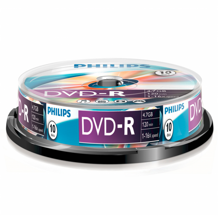 Immagine prodotto Philips 1x10 DVD-R 4.7GB 16x SP (10 x)
