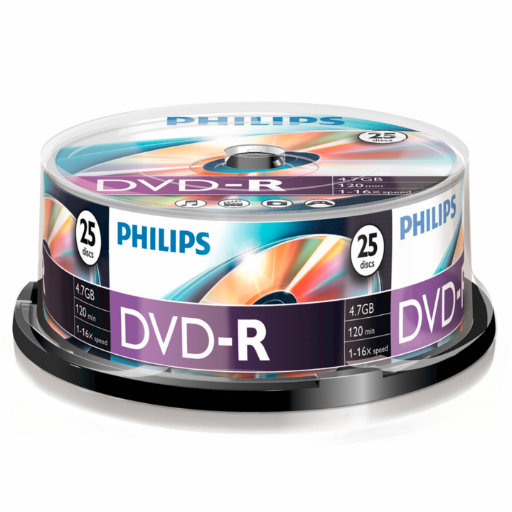 Produktbild Philips 1x25 DVD-R 4,7GB 16x SP (25 x)