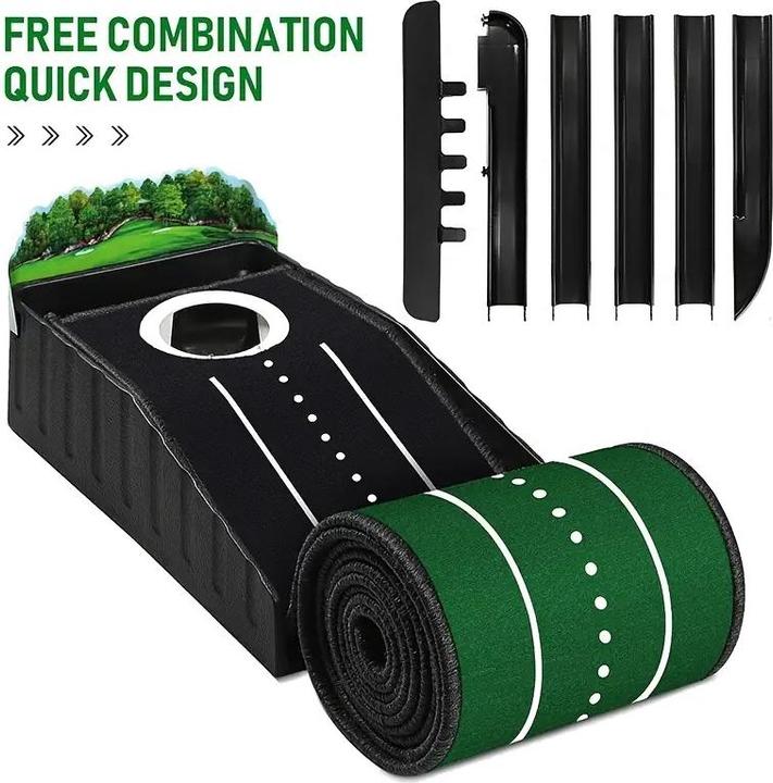 Immagine prodotto Huaen Golf Putting Matte mit Auto Return 2,4 m